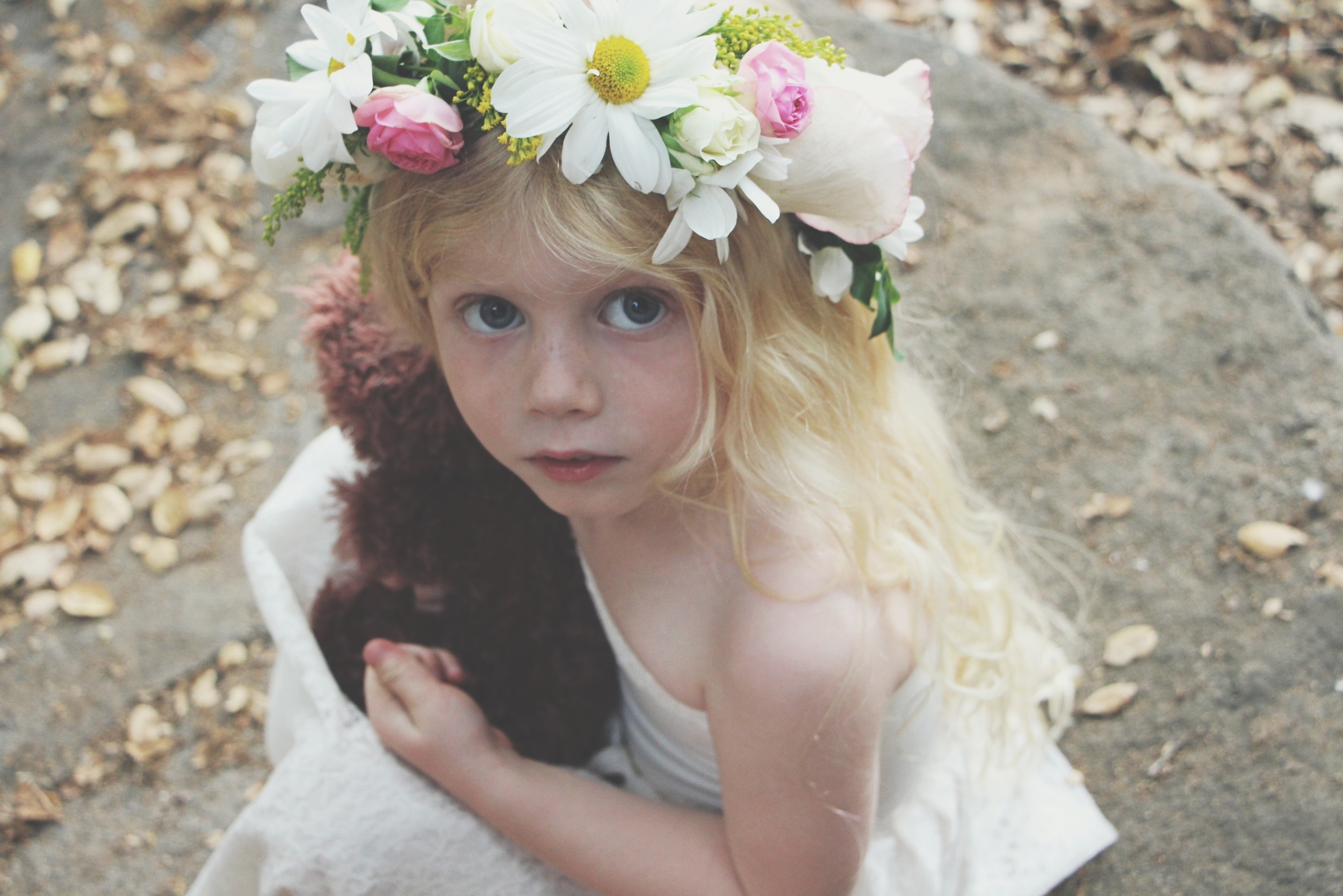Diy Little Lace Dress and Flower Crown via Needles + Leaves